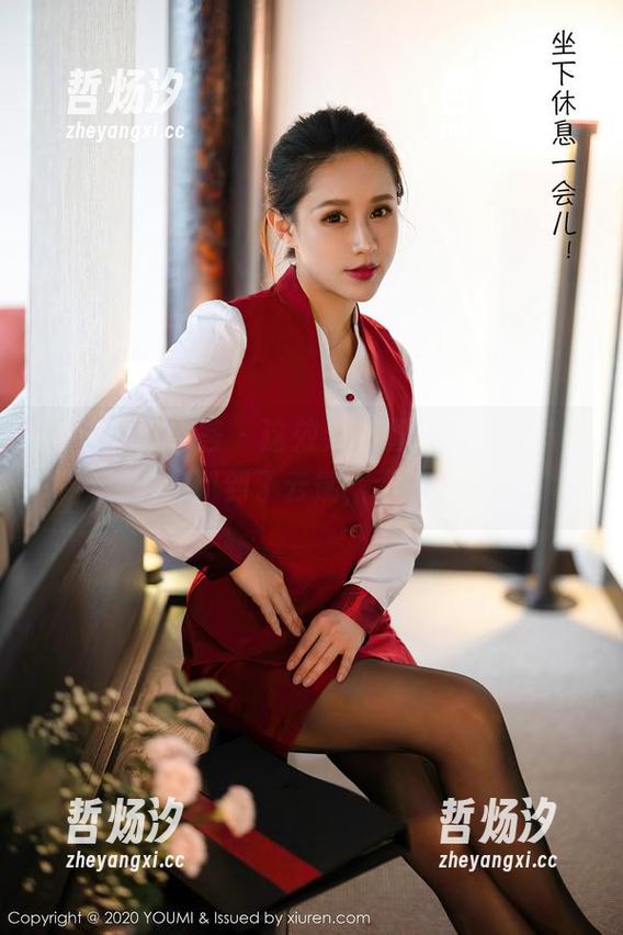 YouMi尤蜜荟 - 这效果，黄歆苑的网袜让我心思飘到了云端，不能自拔。